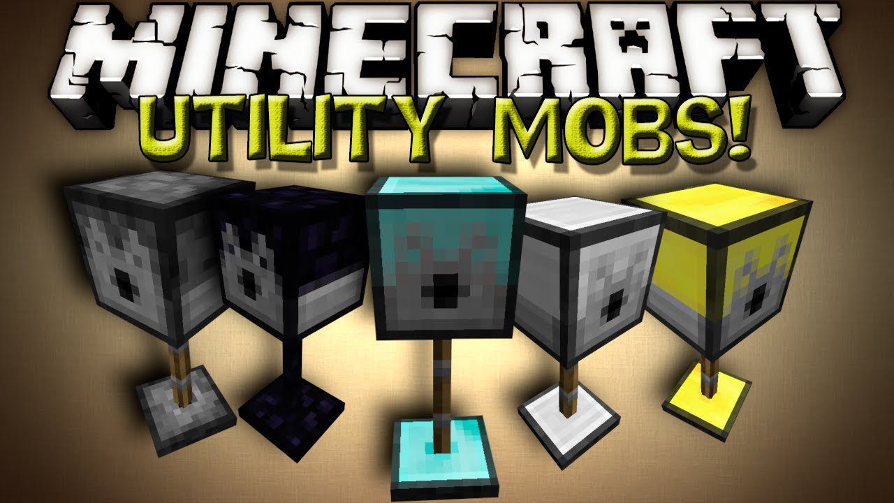 Utility Mobs Mod 1 7 10 Epic More Golems Mob Destroying Turrets 9minecraft Net