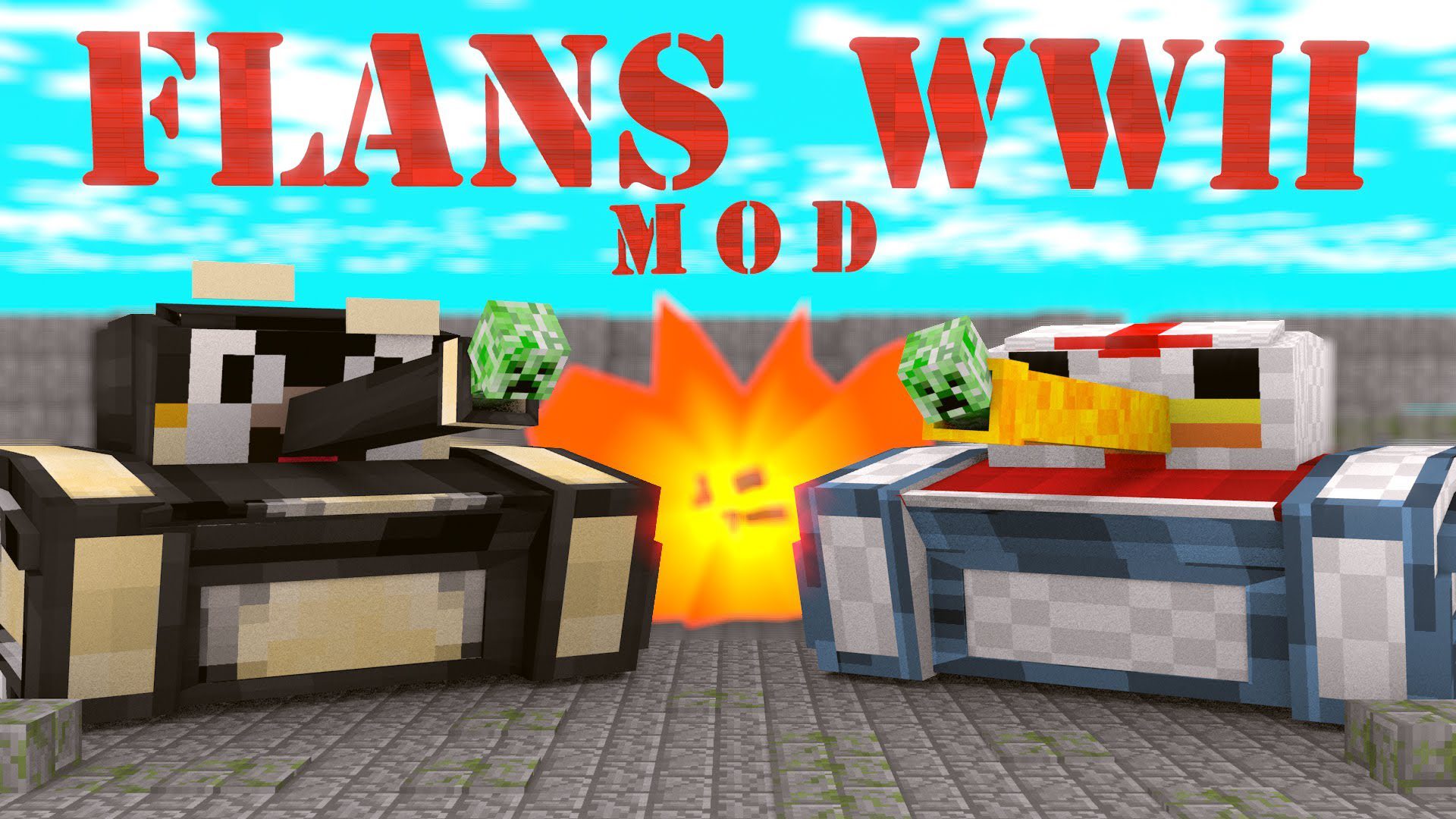 Flan S World War Two Pack Mod 1 12 2 1 7 10 Guns Planes Tanks Cars 9minecraft Net