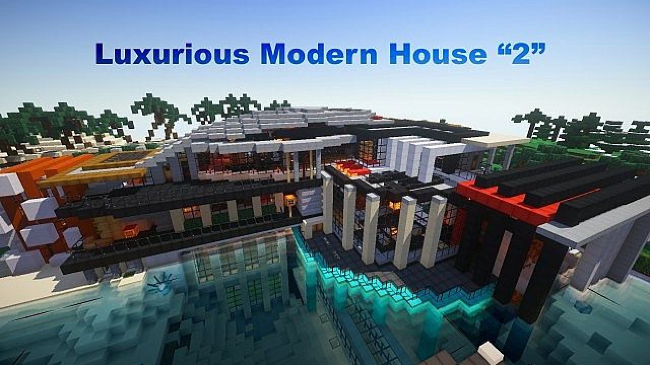 Luxurious Modern House 2 Map 1 12 2 1 11 2 For Minecraft