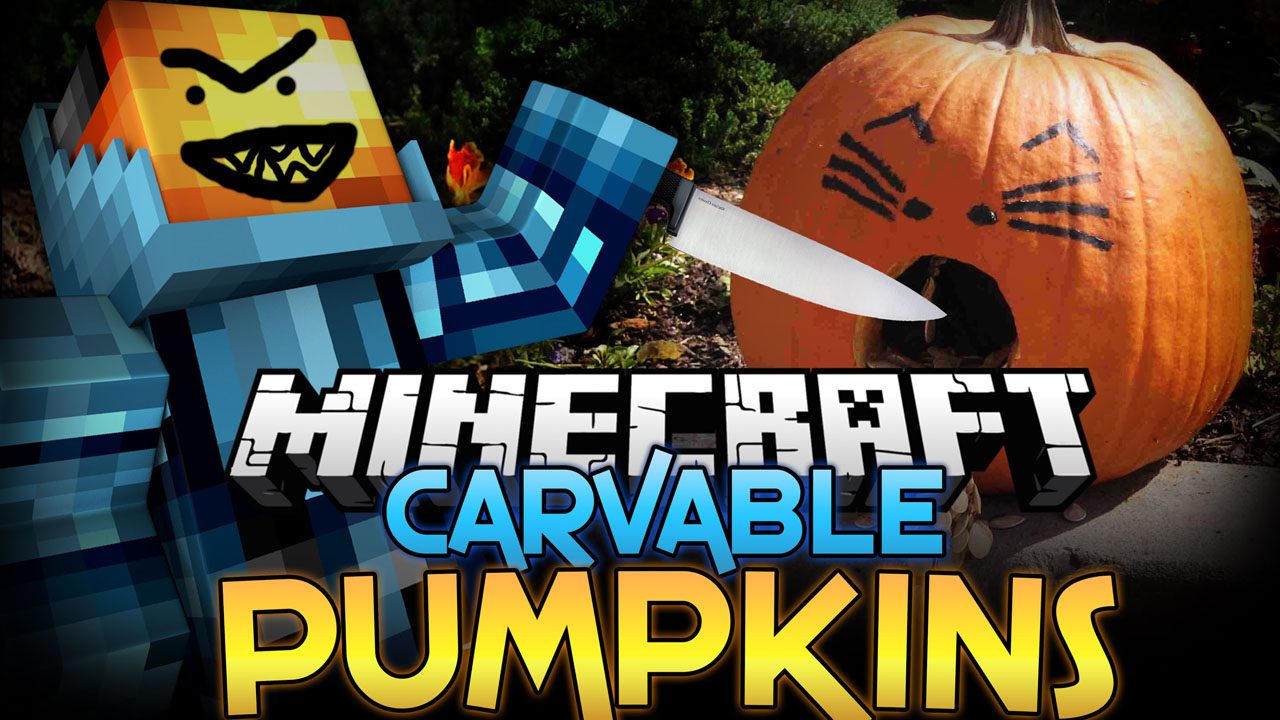 Carvable Pumpkins Mod 1.12.2/1.11.2 (Customize and Create Pumpkins)