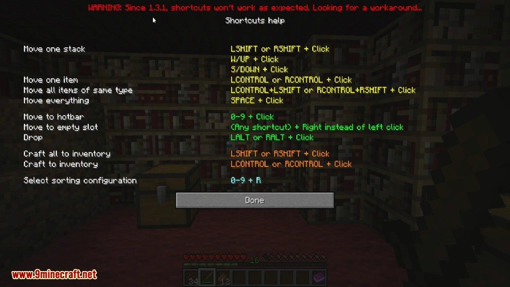 Inventory Tweaks Mod 1 12 2 1 11 2 Auto Switching Sorting 9minecraft Net