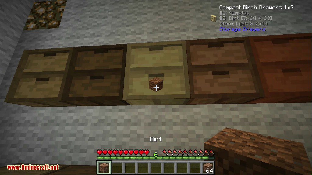 Storage Drawers Mod 1.16.5/1.15.2 (Store Hundreds of Items