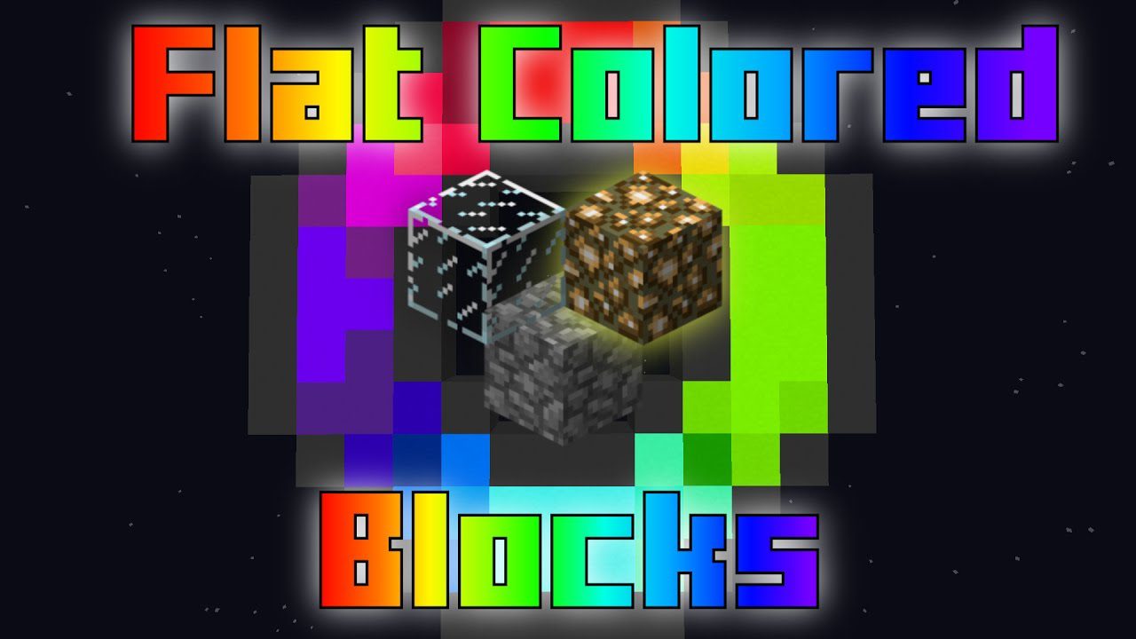 Flat Colored Blocks Mod 1.12.2/1.11.2 (Thousands of Beautiful Blocks
