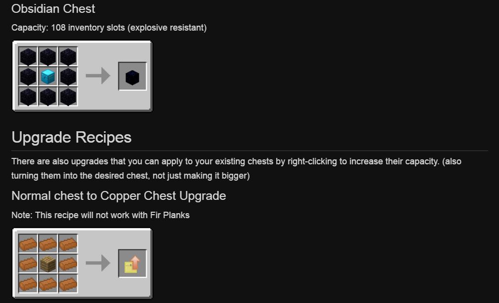 Iron Chests Mod Crafting Recipes 4