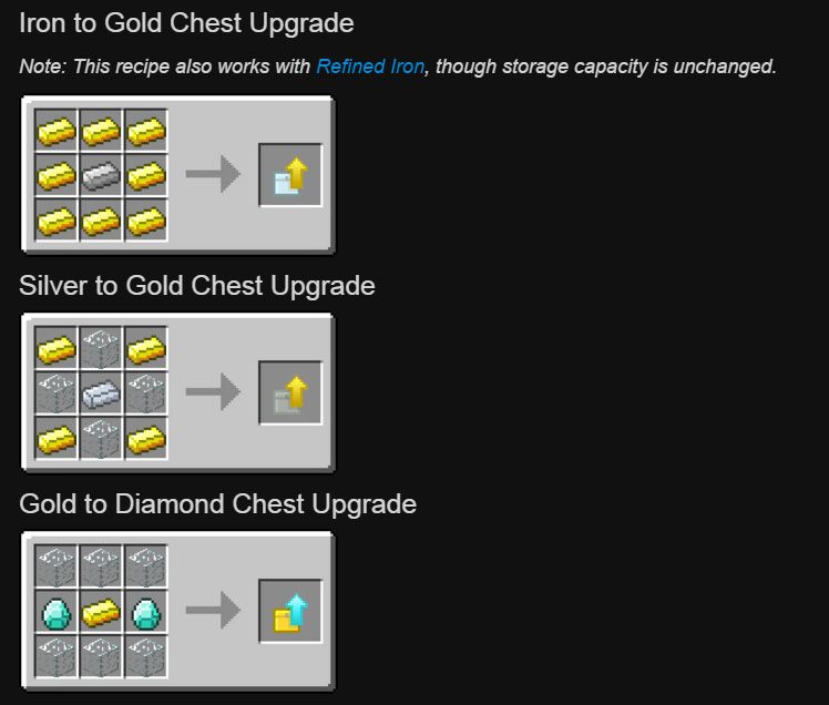 Iron Chests Mod Crafting Recipes 6