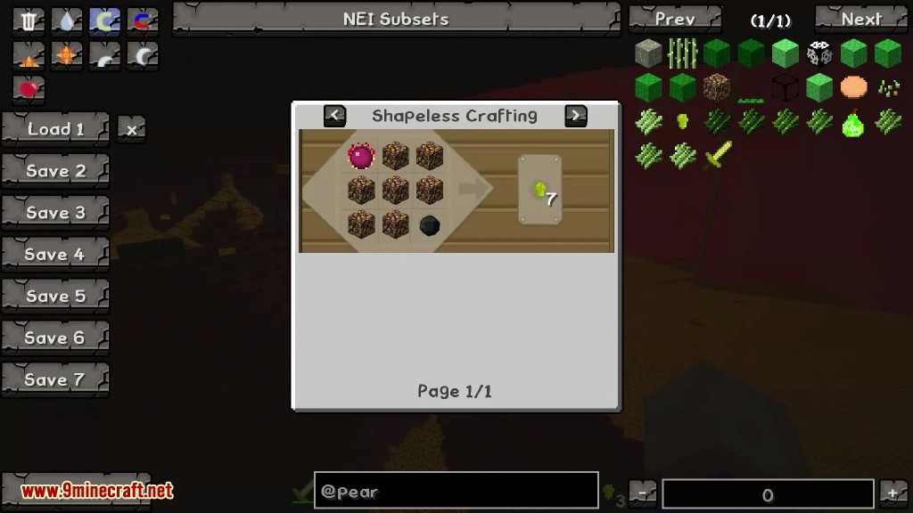 Pearcel Mod Crafting Recipes 3