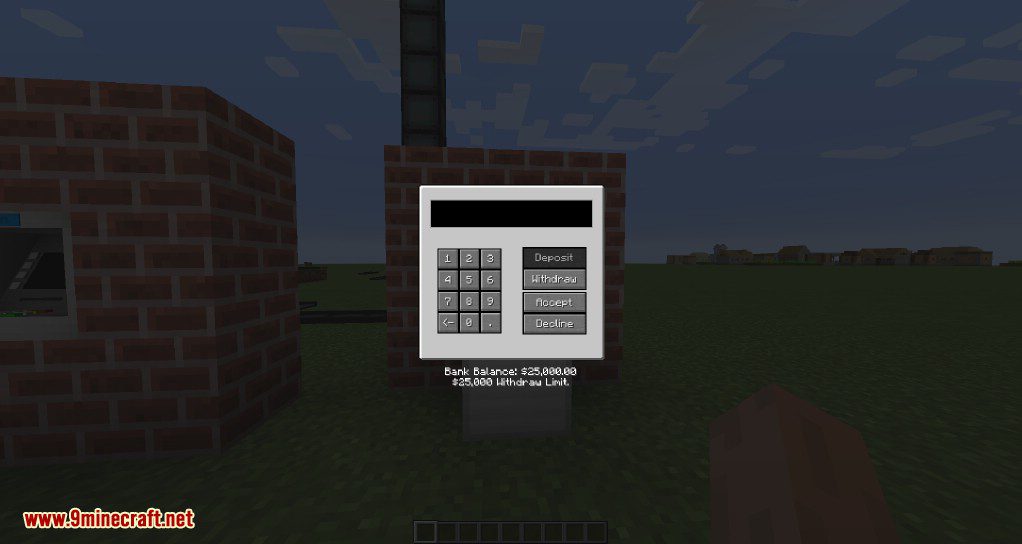 Never Enough Currency Mod 1 12 2 1 11 2 Bank Account Atm 9minecraft Net