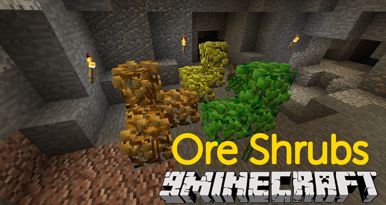 Minecraft Ore Shrubs Mod 1.12.2/1.11.2 (Grow Experience and Metals on Bushes) Download