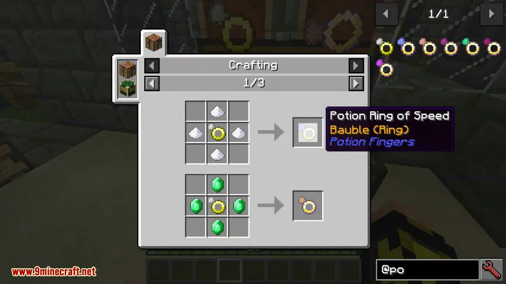 Potion Fingers Mod Crafting Recipes 2