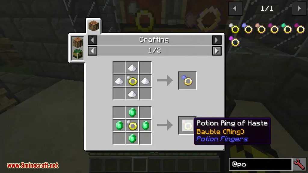 Potion Fingers Mod Crafting Recipes 3