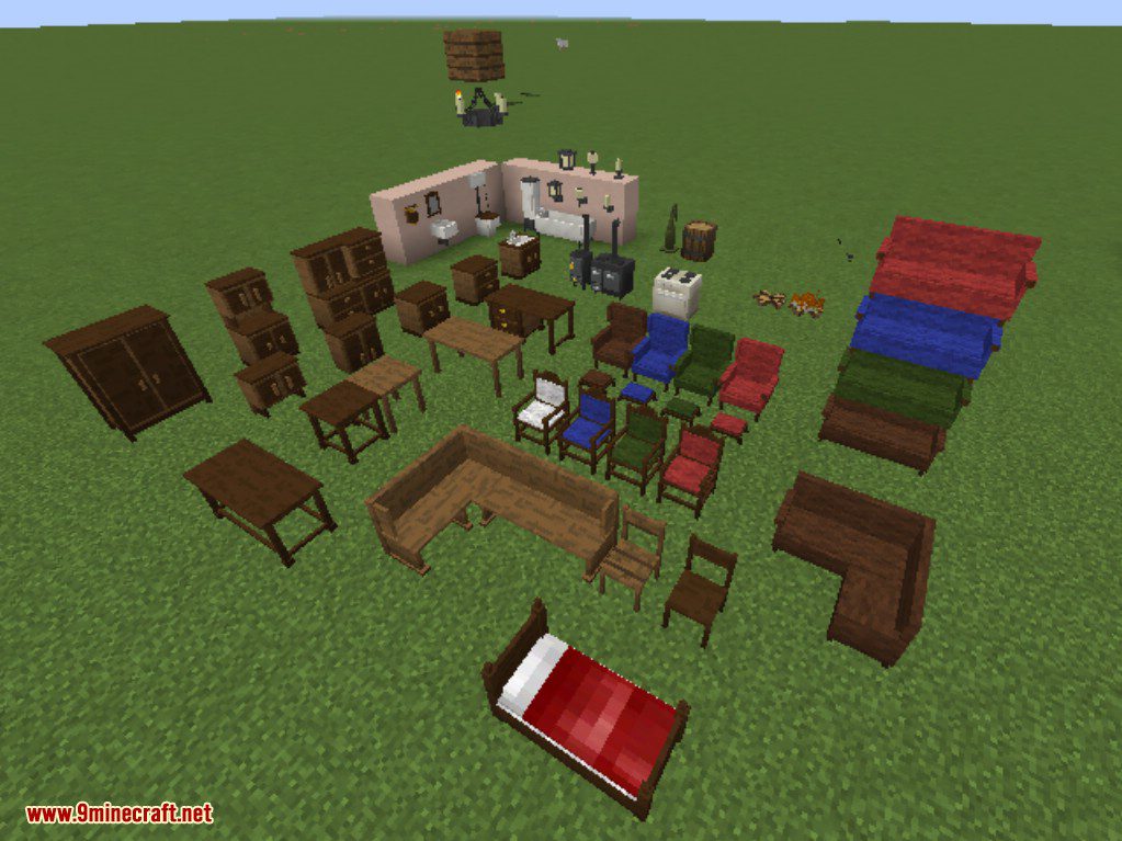 landlust furniture mod 1.12.2/1.10.2 (decorative pieces of furniture