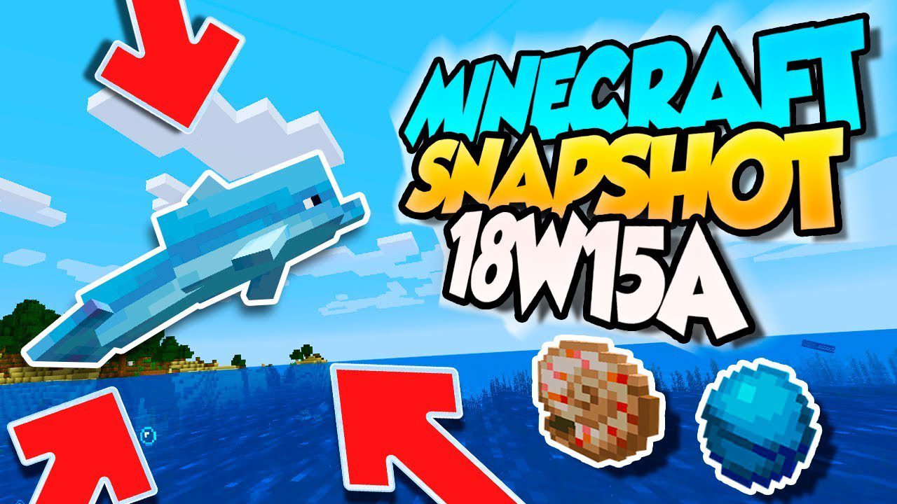 Minecraft 1 13 Snapshot 18w15a Dolphins Heart Of The Sea 9minecraft Net
