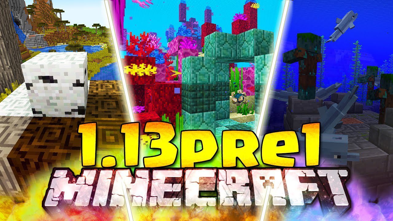 Minecraft 1 13 Pre Release 1 New Music Bark Blocks Menu Screen 9minecraft Net