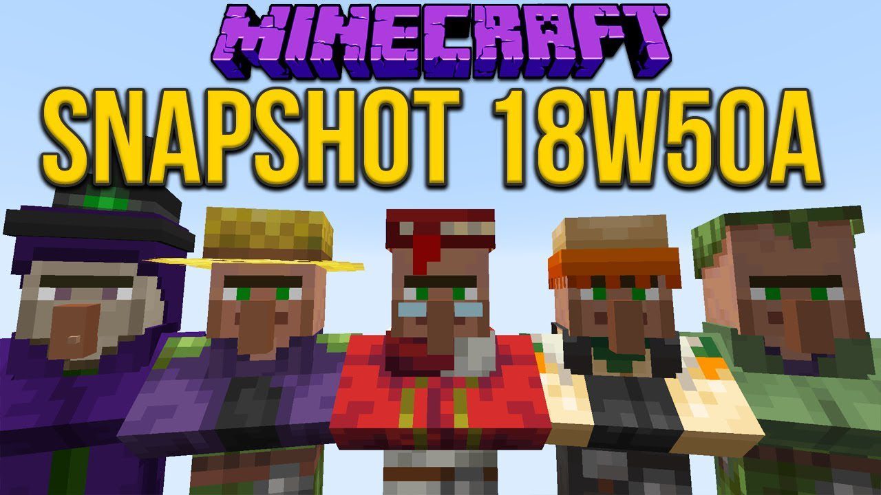 Minecraft 1 14 Snapshot 18w50a New Villager Types 9minecraft Net