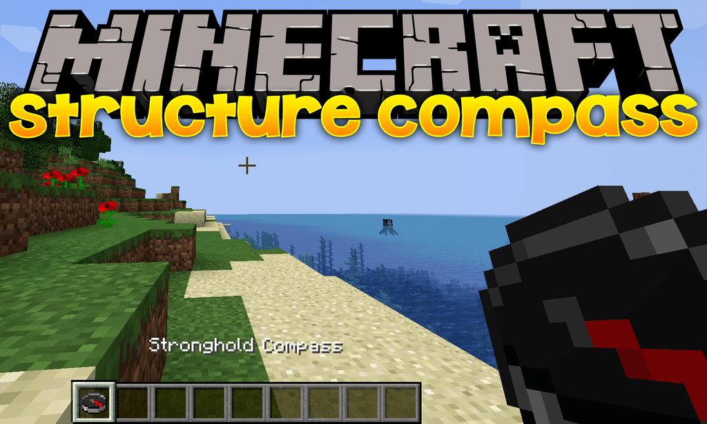 Minecraft Mod compass showing directions to buildings 2019