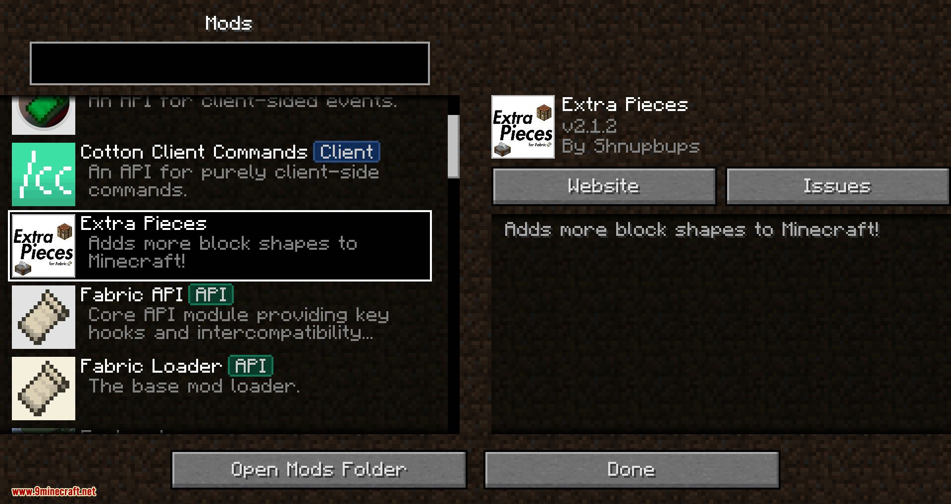 Mod Menu 1 16 2 1 15 2 View The List Of Mods You Have 9minecraft Net