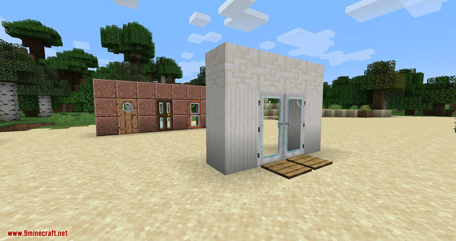 Modern Glass Doors Mod 1 16 3 1 15 2 Prettier Glass Doors For Fabric 9minecraft Net