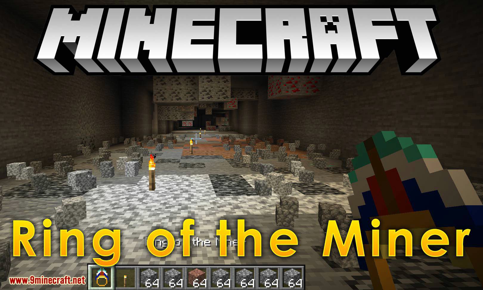 Ring of the Miner mod for minecraft logo