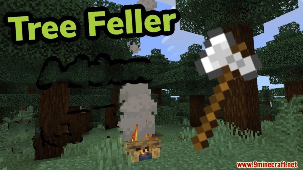 Tree Feller Data Pack 1 15 2 1 14 4 Realistic Tree Chopping In Minecraft 9minecraft Net