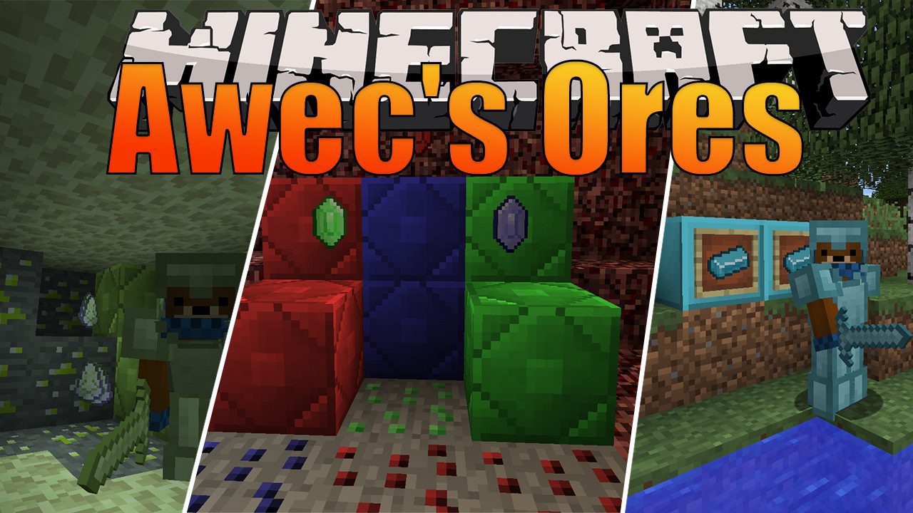 Minecraft New Ores Mod Download 2021 Awecs-Ores-Mod
