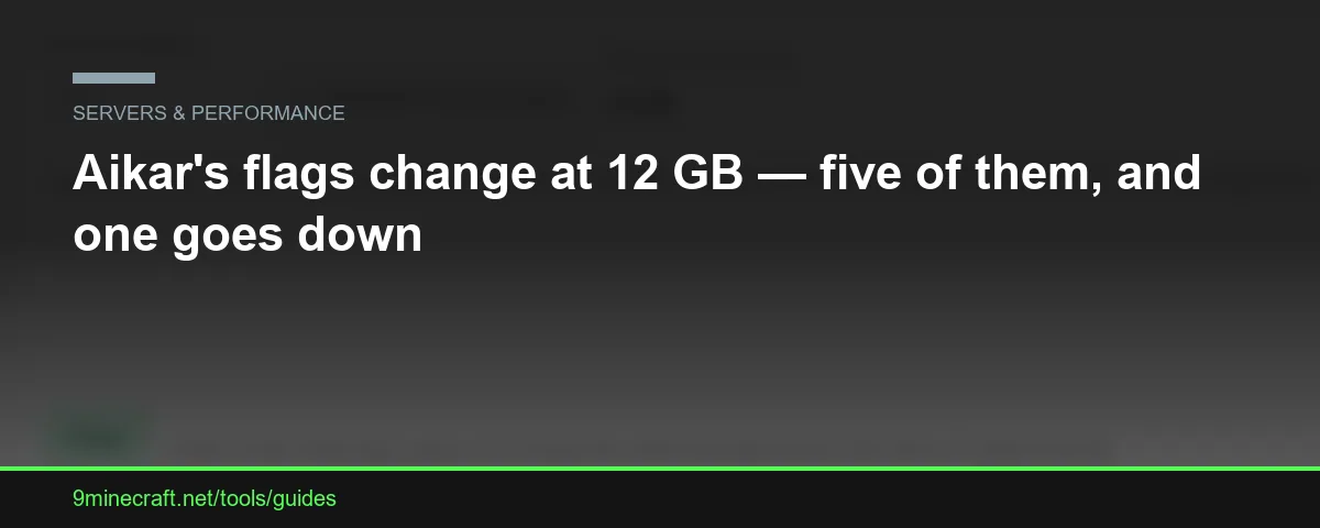 Aikar's flags change at 12 GB — five of them, and one goes down