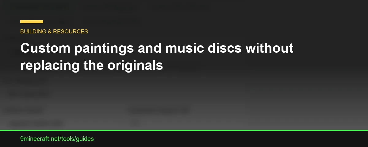 Custom paintings and music discs without replacing the originals