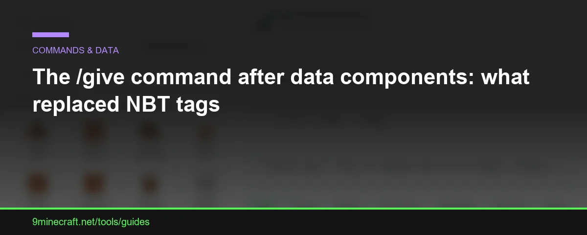 Il comando /give dopo i data component: cosa ha sostituito i tag NBT