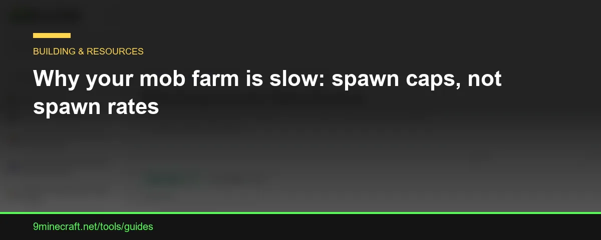 Why your mob farm is slow: spawn caps, not spawn rates