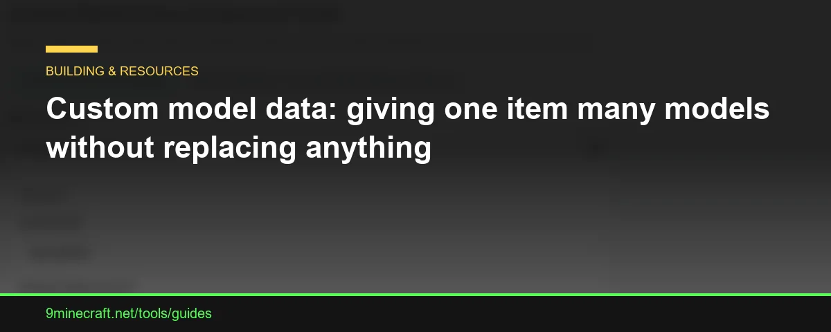 Custom model data: giving one item many models without replacing anything