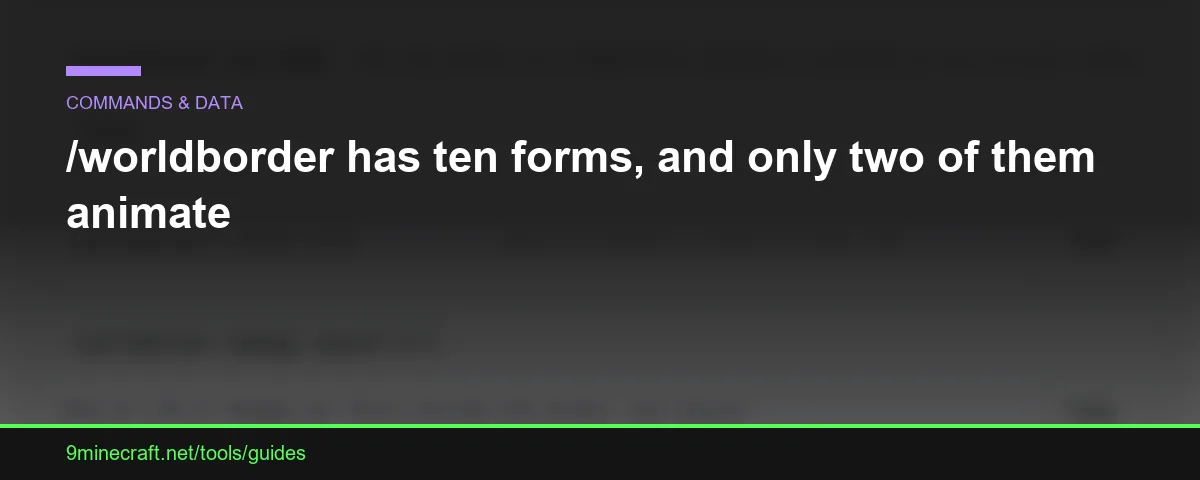 /worldborder has ten forms, and only two of them animate