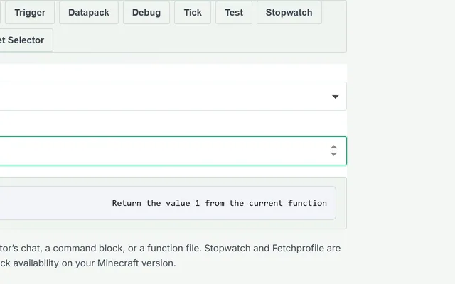 Advanced Command Builder — Control & Debug in use