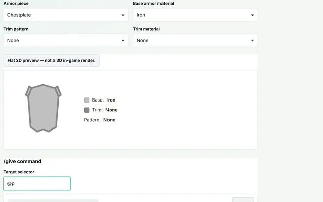 Armor Trim Generator in use