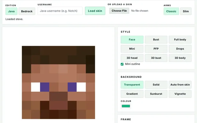 Avatar Maker in use