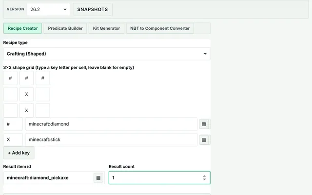 Datapack JSON Builders in use