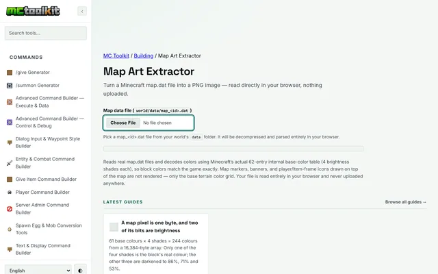 Map Art Extractor in use