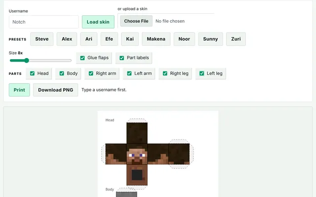 Papercraft Generator in use
