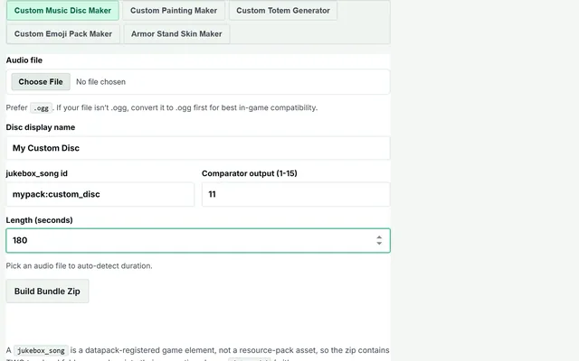 Custom Content Pack Makers in use