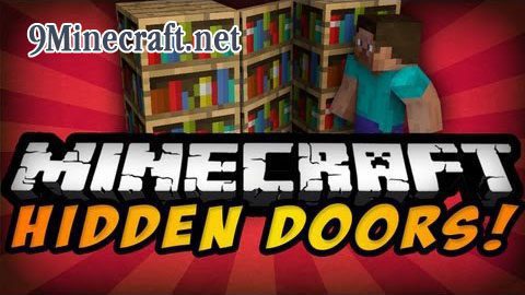 Doors Mod 9minecraft Net, How To Make A Secret Bookcase Door In Minecraft