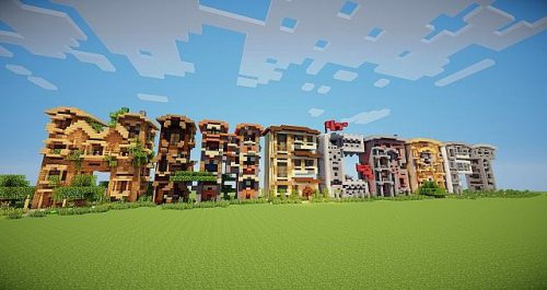 Minecraft-letter-frame-houses-map