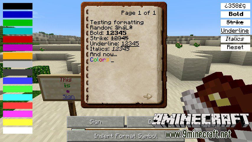 Text Formatting Mod 1.7.10 - 9Minecraft.Net