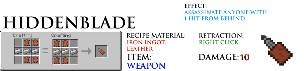 AssassinCraft Mod Crafting Recipes 17