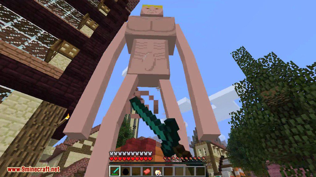 Attack on Titan Mod 1.7.10 (Defeat Evil Giant Mobs) 