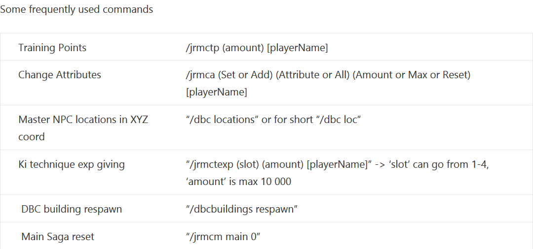 Dragon Block C - All Of The Commands For Dragon Block C 