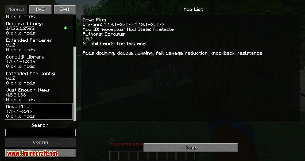 Move Plus mod for minecraft 09