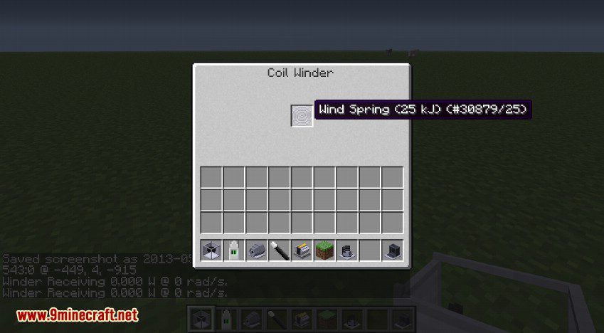 RotaryCraft Mod Coil Winder GUI