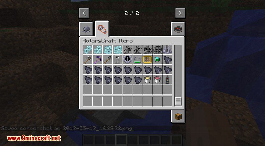 RotaryCraft Mod Creative Inventory