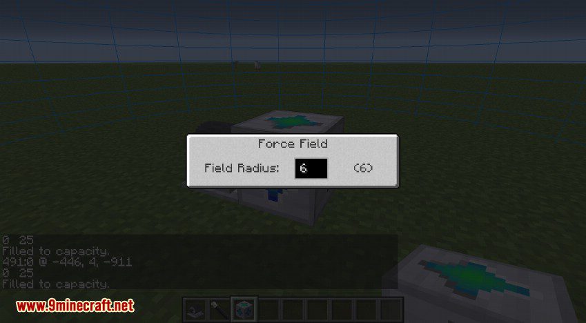 RotaryCraft Mod Force Field GUI