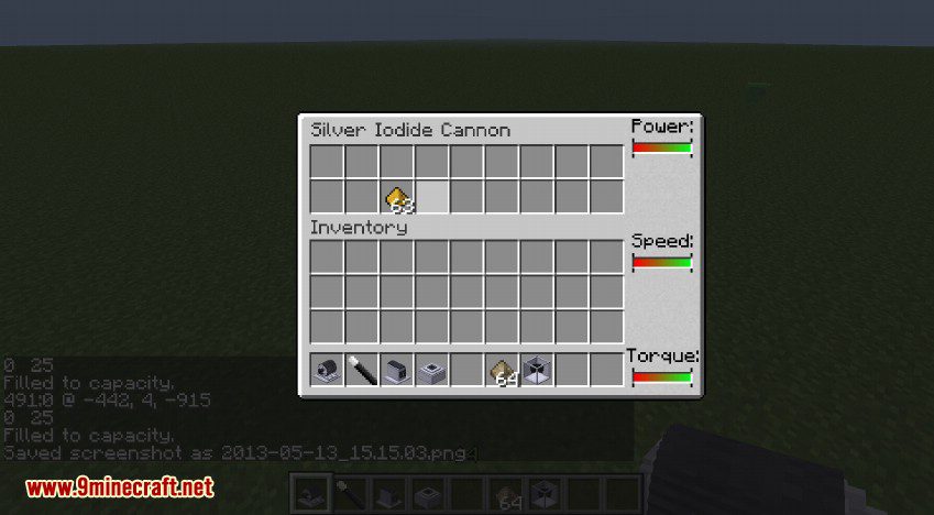 RotaryCraft Mod Silver Iodide Cannon GUI 1