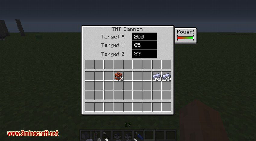 RotaryCraft Mod TNT Cannon GUI