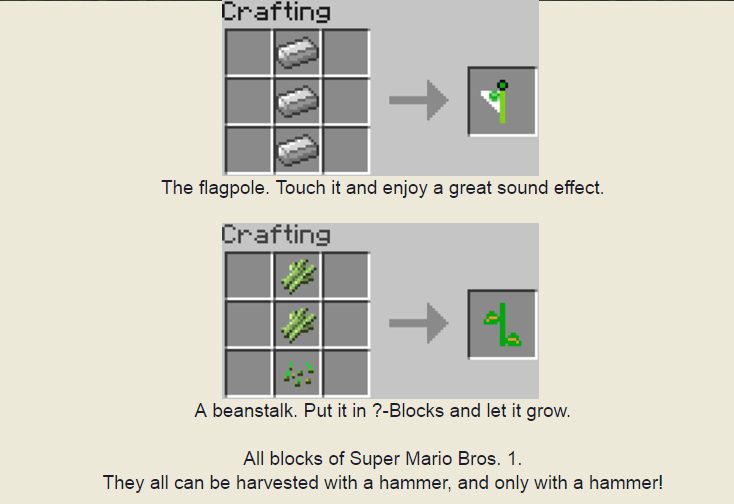 Super Mario Mod Crafting Recipes 8